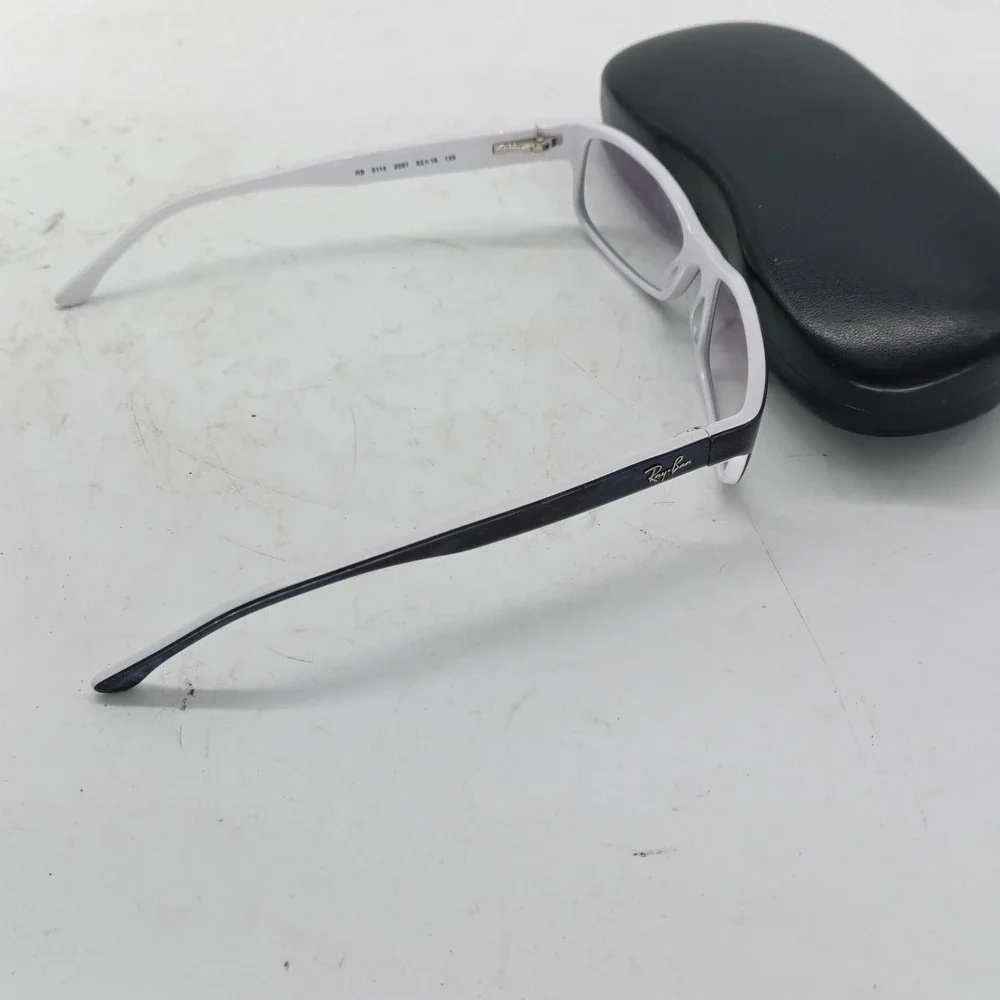 Ray-Ban RB5114 2097 White Black Eyeglass Frames 52-16 135 with Case c1